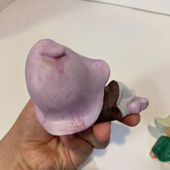 Homco Vintage Pixie Elves Elf Set of 2 Fairy Girls Figurine Taiwan Garden - Picture 4 of 14